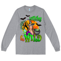 Heather Grey witchy and wild Long Sleeve Tee - Zillion Design Studio