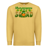 Antique Gold shenanigans squad gnomes shamrock gold leopard glitter Premium Sweatshirt - Artiststas