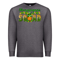 Charcoal Heather shenanigans squad gnomes shamrock gold leopard glitter Premium Sweatshirt - Artiststas