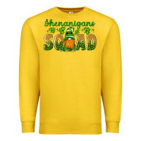 Lemon shenanigans squad gnomes shamrock gold leopard glitter Premium Sweatshirt - Artiststas
