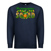 Navy shenanigans squad gnomes shamrock gold leopard glitter Premium Sweatshirt - Artiststas