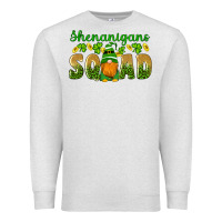 Oatmeal Heather shenanigans squad gnomes shamrock gold leopard glitter Premium Sweatshirt - Artiststas