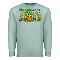 Seafoam shenanigans squad gnomes shamrock gold leopard glitter Premium Sweatshirt - Artiststas