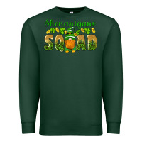 Sports Green shenanigans squad gnomes shamrock gold leopard glitter Premium Sweatshirt - Artiststas