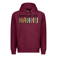 Burgundy my favorite people call me nanny Premium Hoodie - MaliasSmallBusiness