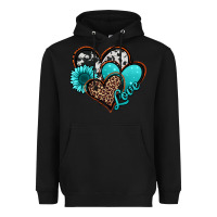 Black love turquoise hearts Heavyweight Hoodie - Jasminsmagicworld
