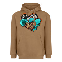 Toasted Coconut love turquoise hearts Heavyweight Hoodie - Jasminsmagicworld