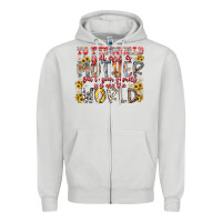 Dove Grey mother world Zipper Hoodie - RacoonDesign
