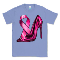 Colony Blue Breast Cancer Ribbon and Heels Classic Tee - texasbilliewilder