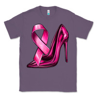 Lavender Breast Cancer Ribbon and Heels Classic Tee - texasbilliewilder