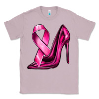 Lilac Breast Cancer Ribbon and Heels Classic Tee - texasbilliewilder