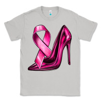 Moon Dust Breast Cancer Ribbon and Heels Classic Tee - texasbilliewilder