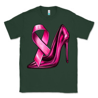 Sports Green Breast Cancer Ribbon and Heels Classic Tee - texasbilliewilder