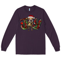 Plum christmas joy with heifer Long Sleeve Tee - RanaPortraitStore