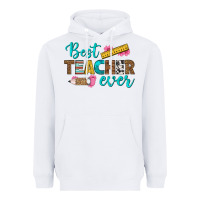 White best teacher ever Heavyweight Hoodie - BundleAndBundleShop
