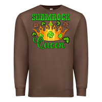 Chestnut shamrock queen crown leopard glitter Premium Sweatshirt - Artiststas