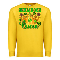 Lemon shamrock queen crown leopard glitter Premium Sweatshirt - Artiststas