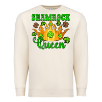 Sandshell shamrock queen crown leopard glitter Premium Sweatshirt - Artiststas