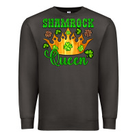Smoke shamrock queen crown leopard glitter Premium Sweatshirt - Artiststas