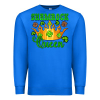 True Royal shamrock queen crown leopard glitter Premium Sweatshirt - Artiststas