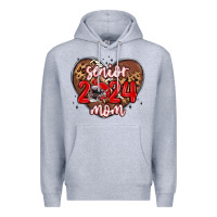 Heather Grey senior 2024 mom football Premium Hoodie - MaliasSmallBusiness
