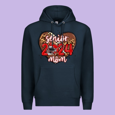 Senior 2024 Mom Football Premium Hoodie Designed By Maliassmallbusiness