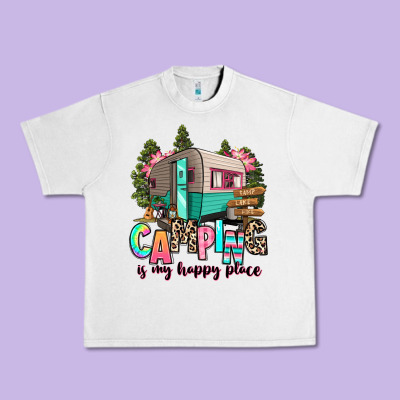 Camping Is My Happy Place Urban Heavy Tee Designed By Ranaportraitstore