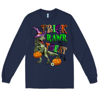 Navy trick rawr treat Long Sleeve Tee - Zillion Design Studio