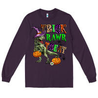 Plum trick rawr treat Long Sleeve Tee - Zillion Design Studio