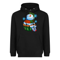 Black snowman cupcake Heavyweight Hoodie - AdoDesignShop