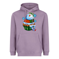 Lavender snowman cupcake Heavyweight Hoodie - AdoDesignShop