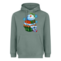 Sage snowman cupcake Heavyweight Hoodie - AdoDesignShop
