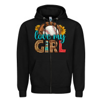 Black love my girl baseball Zipper Hoodie - HRA Design Shop