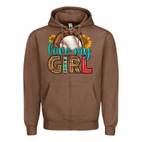 Chestnut love my girl baseball Zipper Hoodie - HRA Design Shop