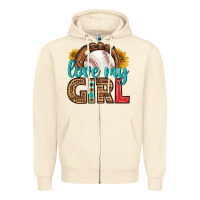 Sandshell love my girl baseball Zipper Hoodie - HRA Design Shop