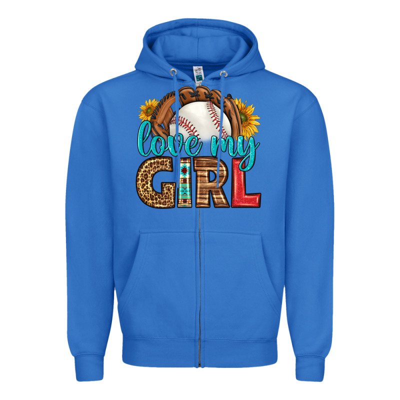 Love My Girl Baseball Zipper Hoodie by HRA Design Shop | Teevron