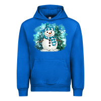 Cobalt winter snowman Urban Hoodie - MaliasSmallBusiness