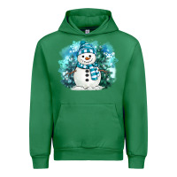 Emerald winter snowman Urban Hoodie - MaliasSmallBusiness