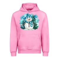 Fuchsia Pink winter snowman Urban Hoodie - MaliasSmallBusiness