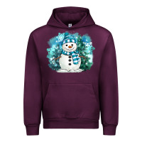Mauve Wine winter snowman Urban Hoodie - MaliasSmallBusiness