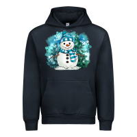 Navy winter snowman Urban Hoodie - MaliasSmallBusiness