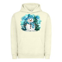 Pigment Pistachio winter snowman Urban Hoodie - MaliasSmallBusiness