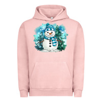 Pigment Salmon winter snowman Urban Hoodie - MaliasSmallBusiness