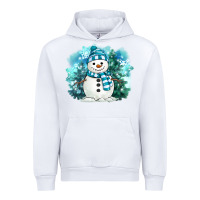 White winter snowman Urban Hoodie - MaliasSmallBusiness