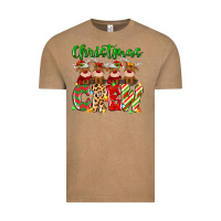 Vintage Coffee christmas crew  deer Vintage Tee - MaliasSmallBusiness
