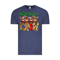 Vintage Denim christmas crew  deer Vintage Tee - MaliasSmallBusiness