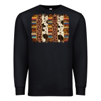 Black serape sunflower cowhide leopard brushstroke Premium Sweatshirt - AdoDesignShop