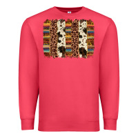 Cardinal serape sunflower cowhide leopard brushstroke Premium Sweatshirt - AdoDesignShop