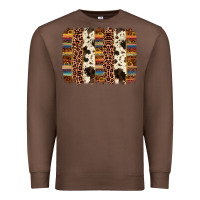 Chestnut serape sunflower cowhide leopard brushstroke Premium Sweatshirt - AdoDesignShop