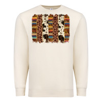 Sandshell serape sunflower cowhide leopard brushstroke Premium Sweatshirt - AdoDesignShop